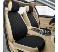 Coprisedile Auto Protettivo per MG HS 2022 2023,Cuscino Anteriore/Posteriore Posteriore in Lino, Fodera Traspirante,Black-2pcs-front