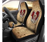 Coprisedile Auto Shih Tzu Dog Heart Vintage Coprisedili Auto Universale Coprisedili Anteriori per Autos Antiscivolo Copri Sedili per Autos per SUV Automoive Furgoni 52X138 CM