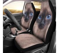 Coprisedile Auto Siamese Cat Face Background Coprisedili Auto Universale Coprisedilis per Secchio Anteriore Resistente Coprisedili Anteriori per Autos per Berlina SUV Furgoni 52X138 CM