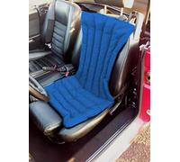 COPRISEDILE -Blu- Per Schienale Sedile Auto Macchina Camion in Pula di Farro con Effetto Massaggiante, Antisudore, Ideale Contro il Sudore, Effetto Rinfrescante per Sudorazione, Antistress