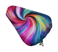 Coprisedile colorato tie dye per bicicletta, extra morbido e confortevole, protezione per la pioggia e il sole, copertura resistente antipolvere per mountain bike da città