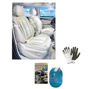 COPRISEDILE COPRISEDIOLINO PER AUTO IN BAMBU NATURALE E RETE POLIESTERE SCHIENALE AUTOMOBILE COMPATIBILE CON CHEVROLET CAMARO COUPÉ SCHIENALI TRASPIRANTE UNIVERSALE 1 LATO GUIDATORE E 1 PASSEGGERO