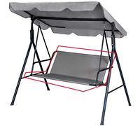 Coprisedile da Giardino per Dondolo, per Sedia a Dondolo da Giardino, Coprisedili per Altalena da Giardino, Copertura per Sedia da Giardino, 2 e 3 Posti(Grigio 85 * 48 * 48cm)