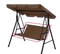 Coprisedile da Giardino per Dondolo, per Sedia a Dondolo da Giardino, Coprisedili per Altalena da Giardino, Copertura per Sedia da Giardino, 2 e 3 Posti(Marrone 168 * 56 * 56cm)