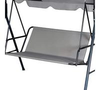 Coprisedile di ricambio Hollywood per altalena, cuscino Oxford 900D impermeabile antistrappo 2-3 posti (grigio, 115 x 48 x 48 cm)