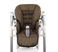 Coprisedile di ricambio per seggiolone, compatibile con Peg Perego Prima Pappa Diner (marrone mélange)
