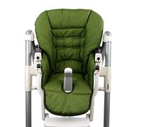 Coprisedile di ricambio per seggiolone, compatibile con Peg Perego Prima Pappa DINER (verde mélange)