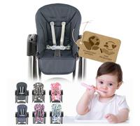 Coprisedile di ricambio per seggiolone, compatibile con Peg Perego TATAMIA & NEW BORN (grigio scuro)