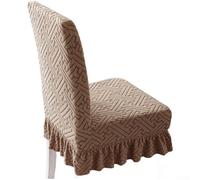 Coprisedile elasticizzato in velluto jacquard con design avvolgente per sedie utilizzate in ambienti residenziali e commerciali (caffè)