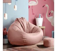 Coprisedile for pouf for adulti (senza imbottitura), divano imbottito in similpelle for camera da letto, poltrona impermeabile alla moda, for interni soggiorno seduta da pavimento(Ash Rose,XL)