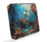 Coprisedile impermeabile per divano con naufragio sotto il mare, motivo pesce oceano, protezione per mobili da esterno, per patio, giardino, balcone, S