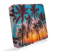 Coprisedile impermeabile per divano, motivo: Hawaii, mare, tramonto, palme, protezione per mobili da esterno, per patio, giardino, balcone, S