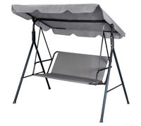 Coprisedile impermeabile per dondolo da giardino, in tessuto Oxford 600D, ricambio per dondolo da giardino, 115 x 48 x 48 cm, colore grigio