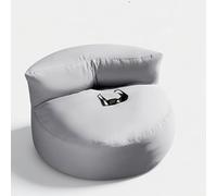 Coprisedile impermeabile per pouf senza imbottitura divano portatile esterno chaise longue sedia spiaggia seduta pavimento adulti giardino campeggio piscina balcone terrazzo salotto lounge(Light grey)