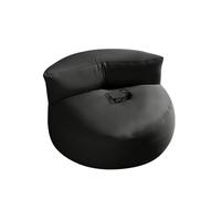 Coprisedile impermeabile per pouf senza imbottitura divano portatile esterno chaise longue sedia spiaggia seduta pavimento adulti giardino campeggio piscina balcone terrazzo salotto lounge(Black)