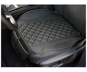 Coprisedile in ecopelle nera con cuciture nere, adatto per Mitsubishi L200 4° generazione OT404
