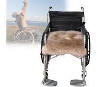 Coprisedile Invernale Caldo per Sedia a Rotelle Cuscino per Sedia a Rotelle con Parte Superiore in Pile di Pura Lana per Sedia, Divano, Auto, Maggiore Comfort e Supporto(Soft Brown,50x50cm)
