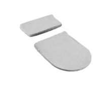 Coprisedile morbido for WC, coperchio elasticizzato e tappetino for serbatoio, confezione da 2, accessori bagno con imbottitura elastica universale resistente all'usura(White)