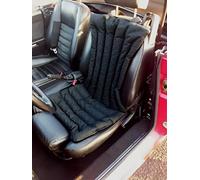 COPRISEDILE -Nero- Per Schienale Sedile Auto Macchina Camion in Pula di Farro con Effetto Massaggiante, Antisudore, Ideale Contro il Sudore, Effetto Rinfrescante per Sudorazione, Antistress