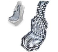 Coprisedile per auto con perline, 51x15 pollici, coprisedile in legno traspirante, rinfrescante e massaggiante, accessori universali per auto, spazzola per pneumatici grigia, spazzola per la puli