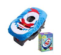 Coprisedile per auto, elastico, universale, per neonati e ragazze, morbida e calda, stile coperta per seggiolino auto, costume per neonati (Babbo Natale)