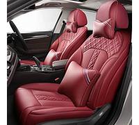 Coprisedile Per Auto Personalizzato In Pelle Per Ford Per Everest Per Territorio Per Explorer Per Mustang Per Ranger Proteggi Sedile Auto(VINO ROSSO,B)