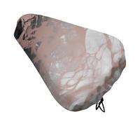 Coprisedile per bici color marmo oro rosa per uomini e donne idrorepellente cuscino per bicicletta regolabile per bicicletta all'aperto