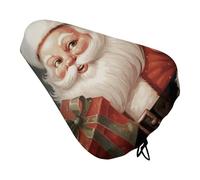 Coprisedile per bici con Babbo Natale con scatola, per uomini e donne, impermeabile e antipolvere, cuscino con coulisse, coprisella regolabile per bicicletta o protezione da pioggia e sole