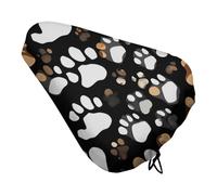 Coprisedile per bici con stampa di zampe di cane, impermeabile, cuscino per sella per bicicletta, con coulisse, copertura per pioggia, neve, polvere, per mountain bike e bici da strada