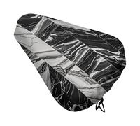Coprisedile per bici in marmo nero, impermeabile, con coulisse, per pioggia, neve, polvere, città, mountain bike
