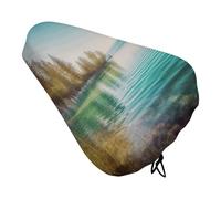 Coprisedile per bicicletta con acqua pulita e paesaggio lago, extra morbido e confortevole, protezione per sedili da pioggia, protezione solare, copertura resistente antipolvere per mountain bike da