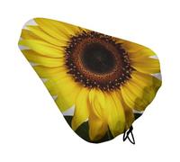 Coprisedile per bicicletta con fiore di girasole, impermeabile, cuscino per sellino per bicicletta, con coulisse, per pioggia, neve, polvere, per mountain bike, bici da strada