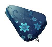 Coprisedile per bicicletta con motivo a vortice blu, impermeabile, con coulisse, per pioggia, neve, polvere, per mountain bike, bici da strada, città, mountain bike