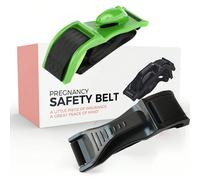 Coprisedile per cintura di per gravidanza, set universale di imbottiture per spalla e cuscino per sedile, accessori per interni per migliorare il comfort Onde Nere,Delfino VerdeABS