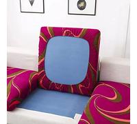 Coprisedile per Divano Fodera per Cuscino del Sedile del Divano con Penisola Elasticizzata,copriseduta Divano 3/2/1/4 Posti Coprisedile Elastico Antiscivolo Angolare (Color : F, Size : 100-125cm(39