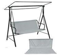 Coprisedile per Dondolo da Giardino, Copriseduta per Dondolo, Coprisedili per Altalena, Copertura di Ricambio per Panchina Sedia, Sedia per Esterni (Grigio, 148x50x50cm)