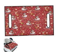 Coprisedile per Golf Cart, coprisedile Portatile Pieghevole a Forma di Babbo Natale per 2 Persone con Fessura per bracciolo, Accessori Decorativi Anti-Calore e Lavabili in Lavatrice