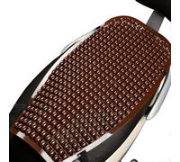 Coprisedile per moto con perline in plastica e legno, traspirante, isolamento termico, impermeabile, protezione per scooter, verde, 58 x 29 cm (marrone)
