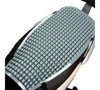 Coprisedile per moto in plastica con perline di legno, traspirante, isolamento termico, impermeabile, protezione per scooter elettrico e bici, 58 x 29 cm (verde)