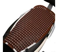 Coprisedile per moto, isolamento in plastica PE, traspirante, stile perline di legno, impermeabile, protezione solare, compatibile con scooter e la maggior parte delle moto (marrone)