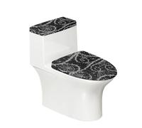 Coprisedile per WC Rete Di Ragno Nera Copertura Serbatoio WC Elastico Poliestere Lavabile Facile da Installare Antisdrucciolo Copriwater Universali Decorazione Bagno (2 pezzi)