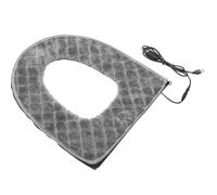 Coprisedile per WC riscaldato tramite USB lavabile, cuscino per WC a quadretti,