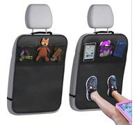Coprisedile posteriore per auto con 3 tasche portaoggetti, protezione extra large impermeabile per sedile posteriore, adatto a vari modelli di auto, previene macchie, sporco e graffi Tappetino anti-ca