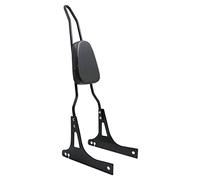 Coprisedile posteriore Posteriore Del Motociclo Schienale Sissy Bar Cuscino Pad Retrofit Per Harley Dyna Street Bob FXDB FXD Ampio Super Glide Personalizzato FXDC(Nero)