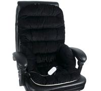 Coprisedile Riscaldato per Ufficio, Termoforo con 3 Nodi Massaggianti Vibranti e 3 Livelli di Calore, Termoforo Elettrico per Alleviare Il Dolore Alla Vita(Black)