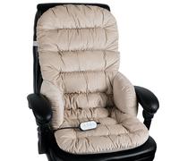 Coprisedile Riscaldato per Ufficio, Termoforo con 3 Nodi Massaggianti Vibranti e 3 Livelli di Calore, Termoforo Elettrico per Alleviare Il Dolore Alla Vita(White)