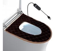 Coprisedile riscaldato per WC regolabile a 5 livelli | Scalda sedile WC con timer, design a spina per l'uso in inverno e al mattino, per bagno, appartamenti, camere d'albergo
