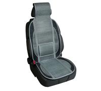 Coprisedile schienale auto estivo in bambu' grigio con supporto lombare