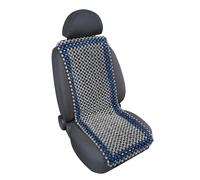 Coprisedile schienale auto estivo in palline di legno Samurai blu/grigio