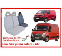 Coprisedile solo lato guida per Opel Movano dal 1999 fodere trapuntate avio blu